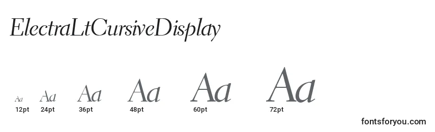 ElectraLtCursiveDisplay Font Sizes
