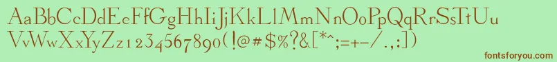 Dickens Font – Brown Fonts on Green Background
