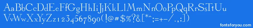 Dickens Font – White Fonts on Blue Background