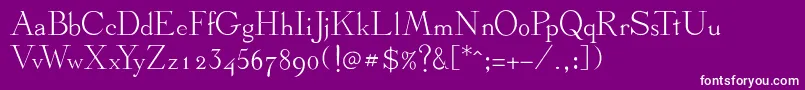 Dickens Font – White Fonts on Purple Background