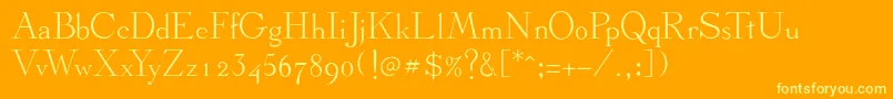 Dickens Font – Yellow Fonts on Orange Background
