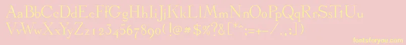 Dickens Font – Yellow Fonts on Pink Background