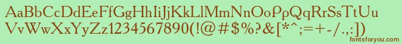 Academyc Font – Brown Fonts on Green Background