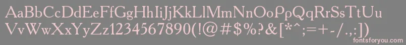 Academyc Font – Pink Fonts on Gray Background