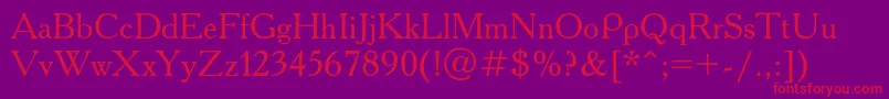Academyc Font – Red Fonts on Purple Background
