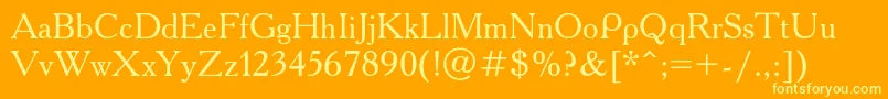 Шрифт Academyc – жёлтые шрифты на оранжевом фоне