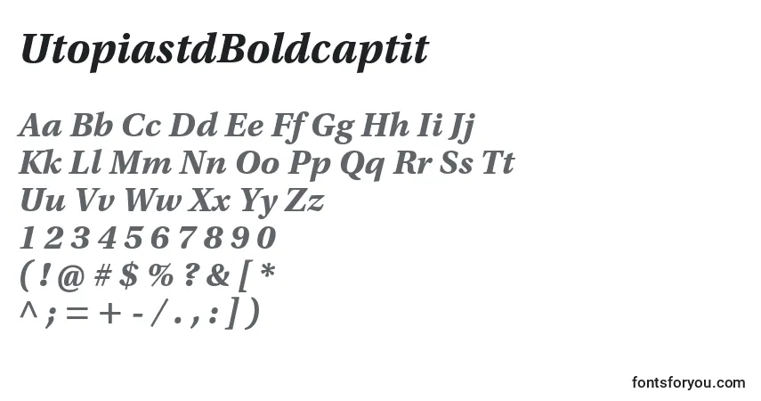 UtopiastdBoldcaptit-fontti – aakkoset, numerot, erikoismerkit