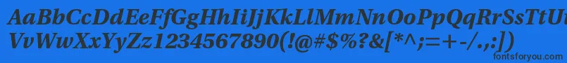UtopiastdBoldcaptit Font – Black Fonts on Blue Background