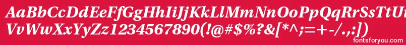 UtopiastdBoldcaptit Font – White Fonts on Red Background