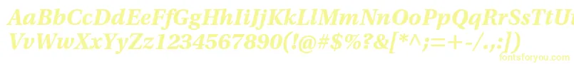UtopiastdBoldcaptit-Schriftart – Gelbe Schriften