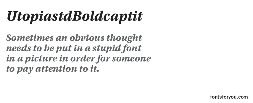 Review of the UtopiastdBoldcaptit Font