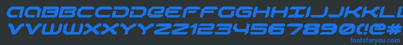 Robotaurei Font – Blue Fonts on Black Background