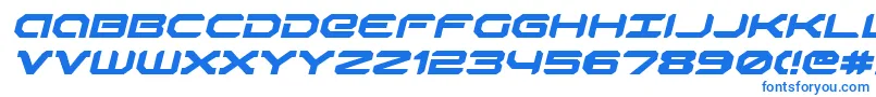 Robotaurei Font – Blue Fonts on White Background