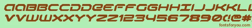 Robotaurei Font – Brown Fonts on Green Background