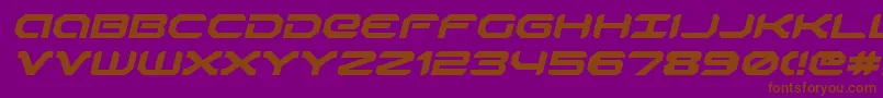 Robotaurei Font – Brown Fonts on Purple Background