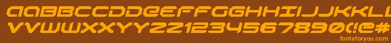 Robotaurei Font – Orange Fonts on Brown Background