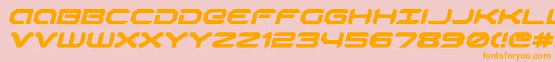 Robotaurei Font – Orange Fonts on Pink Background