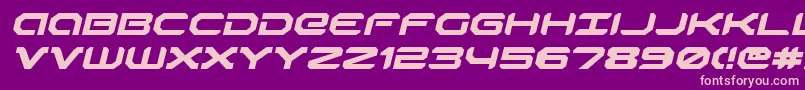 Robotaurei Font – Pink Fonts on Purple Background