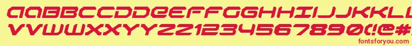 Robotaurei Font – Red Fonts on Yellow Background