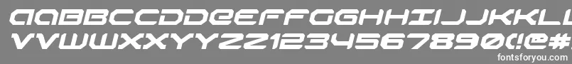 Robotaurei-Schriftart – Weiße Schriften auf grauem Hintergrund
