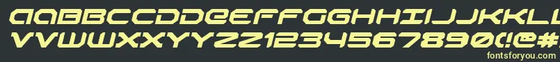 Robotaurei Font – Yellow Fonts on Black Background