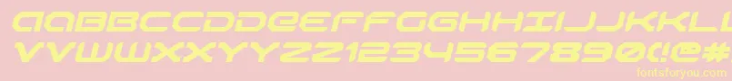 Robotaurei Font – Yellow Fonts on Pink Background