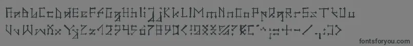 GotikaBrokas Font – Black Fonts on Gray Background