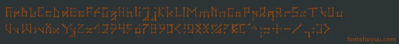 GotikaBrokas Font – Brown Fonts on Black Background