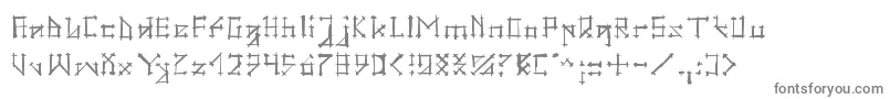 フォントGotikaBrokas – 白い背景に灰色の文字