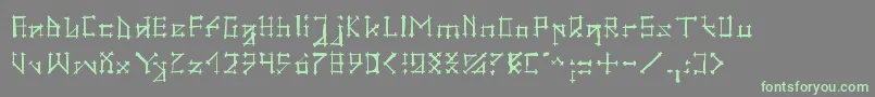 GotikaBrokas Font – Green Fonts on Gray Background