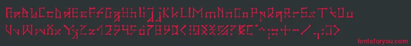 GotikaBrokas Font – Red Fonts on Black Background