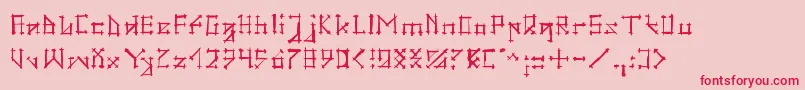 GotikaBrokas Font – Red Fonts on Pink Background
