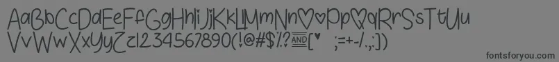LoveSunshineTtf Font – Black Fonts on Gray Background