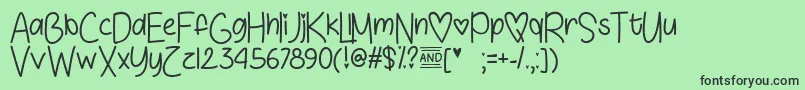 fuente LoveSunshineTtf – Fuentes Negras Sobre Fondo Verde
