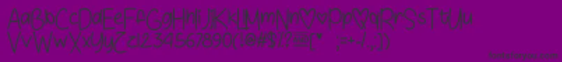 LoveSunshineTtf Font – Black Fonts on Purple Background