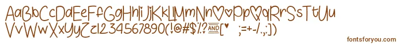 LoveSunshineTtf Font – Brown Fonts on White Background