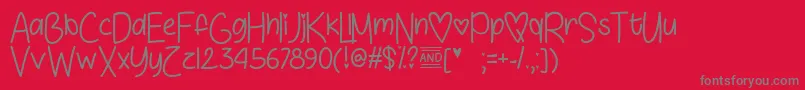 LoveSunshineTtf Font – Gray Fonts on Red Background