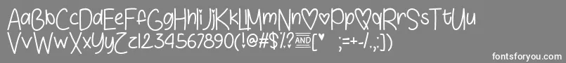 LoveSunshineTtf Font – White Fonts on Gray Background