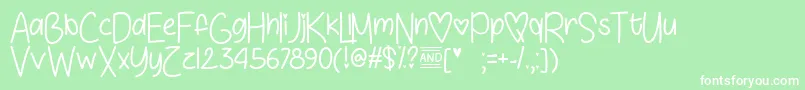 LoveSunshineTtf Font – White Fonts on Green Background