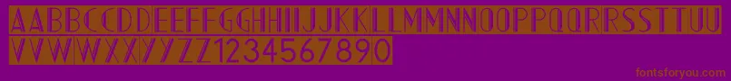 Шрифт AcmountainInverted – коричневые шрифты на фиолетовом фоне