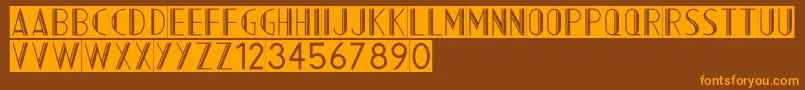 fuente AcmountainInverted – Fuentes Naranjas Sobre Fondo Marrón