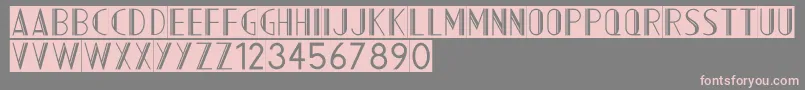 フォントAcmountainInverted – 灰色の背景にピンクのフォント