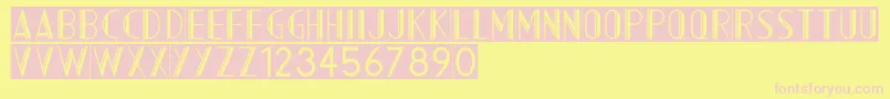 AcmountainInverted Font – Pink Fonts on Yellow Background