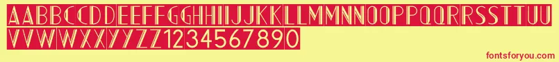 AcmountainInverted Font – Red Fonts on Yellow Background