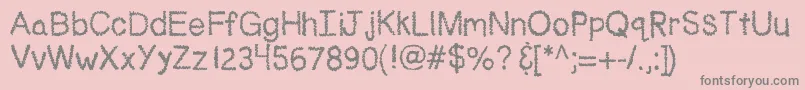 Kbnoodlemonster Font – Gray Fonts on Pink Background