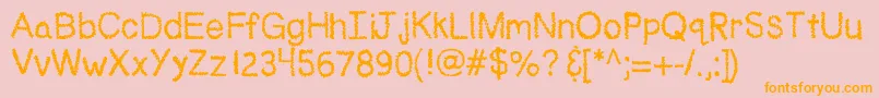 Kbnoodlemonster Font – Orange Fonts on Pink Background