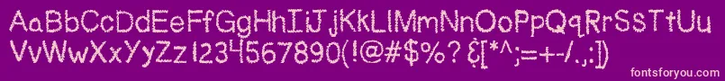 Kbnoodlemonster Font – Pink Fonts on Purple Background