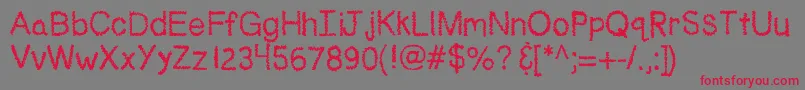 Kbnoodlemonster Font – Red Fonts on Gray Background
