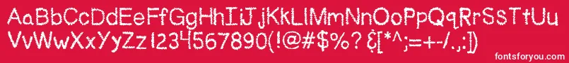 Kbnoodlemonster Font – White Fonts on Red Background