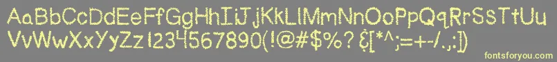 Kbnoodlemonster Font – Yellow Fonts on Gray Background